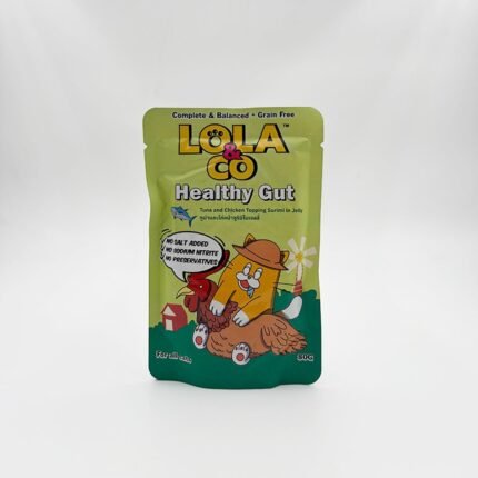 Lola & Co Healthy Gut Jelly Cat Food – Tuna & Chicken Topping Surimi (Pack Of 12x80gm)
