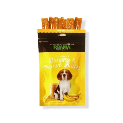Prama Chunky Banana Peanut Butter Dog Treats 70g (Pack of 3x70gm)